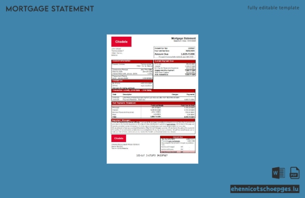 Estonia Citadele banka Estonian branch AS bank mortgage statement sample preview